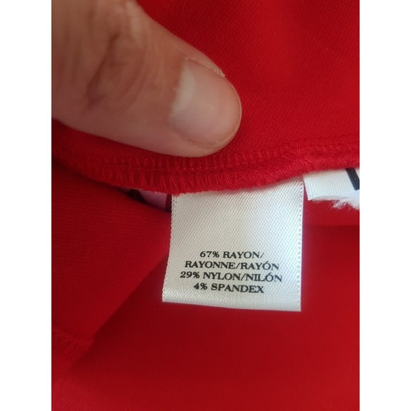 Ann Taylor Womens Dress Size 4 Red Knee-Length Valentine's Office Career Work - Picture 7 of 13